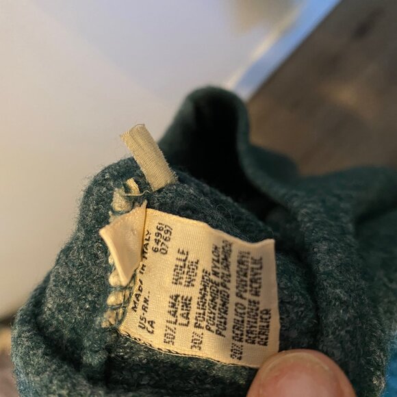 Vintage United Colors of Benetton Green Wool‎ Blend Sweater Small Italy - Picture 2 of 5